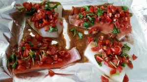 White Fish with Tomato Salsa