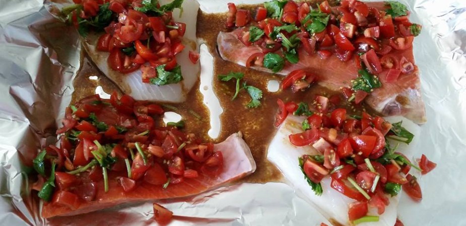 White Fish with Tomato Salsa