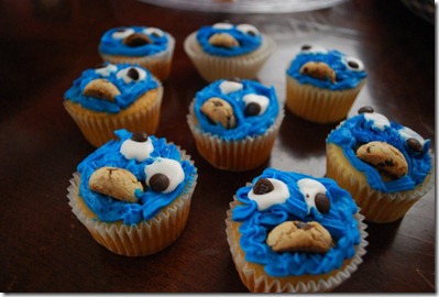 Cookie Monster cupckaes