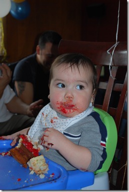 Enjoying cake Enjoying cake